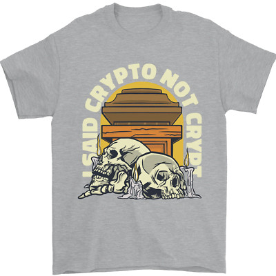 Crypto Nicht Crypt Lustig Kryptowährung Totenköpfe Herren 100% Baumwoll