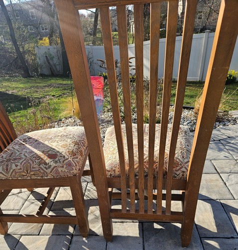 2 Ethan Allen Amercian Artisan Dining Room Side Chairs Arts Crafts Mission Oak B - Picture 9 of 14