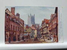 Alte Postkarte, Worcester Eingang zu Ye alte ...