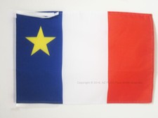 DRAPEAU ACADIE 45x30cm - PAVILLON ACADIEN - CANADA 30 x 45 cm haute qualité - Ne
