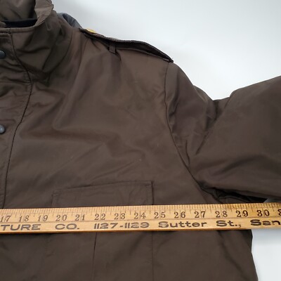 Vtg SF Muni Driver Brown Patched Regulation Uniform Goretex Parka