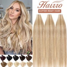 22/ 24 inch Invisible Human Hair Extensions Tape In Skin Weft 100 Real BALAYAGE