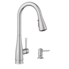 Moen 87205EWSRS Birchfield Spot Resist Stainless One Handle Kitchen Faucet
