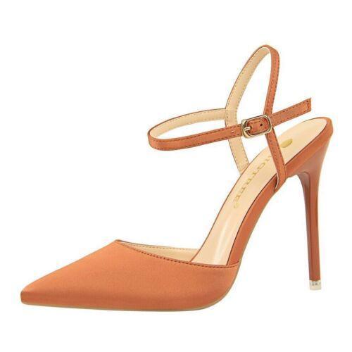 Women Pointed Toe High Heels Slingback Sexy Pumps Sandals Stilettos Party Shoes - Picture 31 of 31