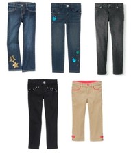 NWT Gymboree Sequin Heart Star Gemstone Studded Denim Jeans Khakis Size 12