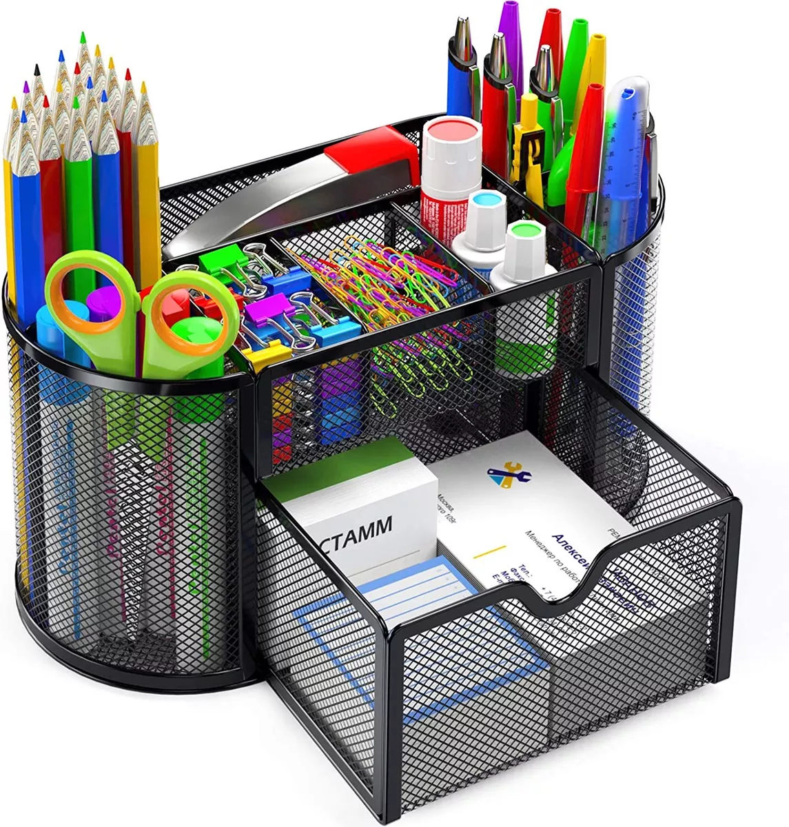 Plastic MOD Desk Caddy Organizer for Pens and Pencils Office 