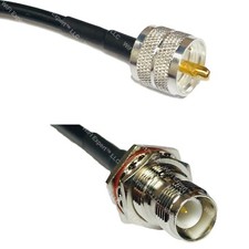 RFC240UF PL259 UHF Male to RP-TNC FEMALE BULKHEAD RF Cable FAST-SHIP LOT