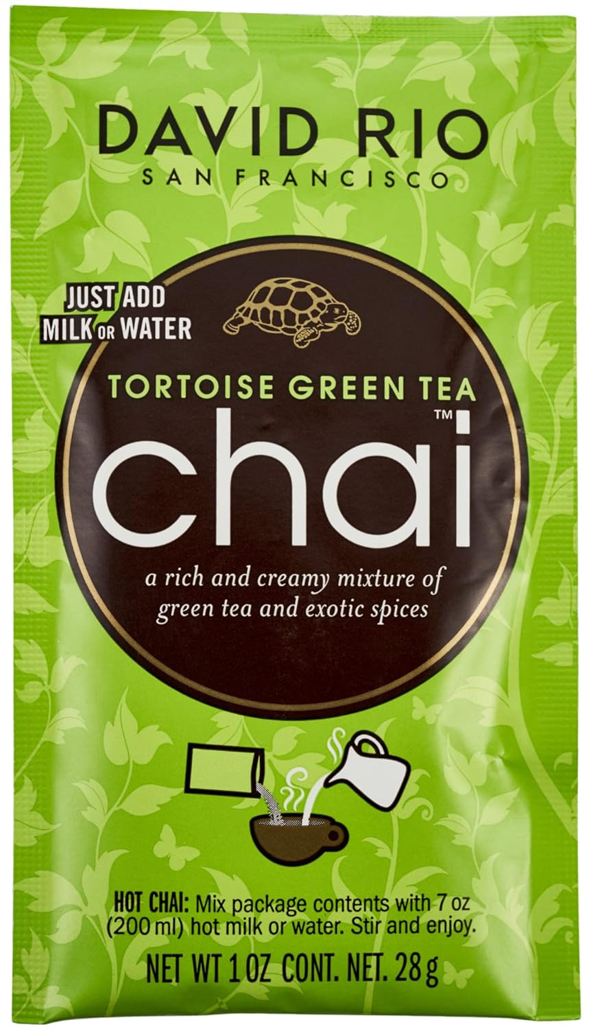 David Rio Chai Tea Single Serve Packets, Tortoise Green, 1.23 Ounce (Pack of 48)