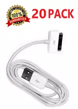 20X 30 pin USB Charging Data/Sync Cable Cord for Apple iPad 1/2/3 iPod Nano 1-6