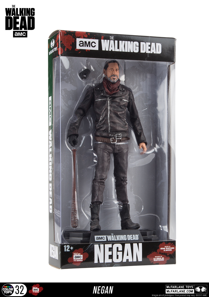 Negan Lucille Baseball Bat The Walking Dead Color Tops 18 cm Figur