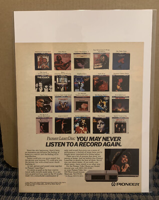 1983 PIONEER LASER DISC Print Ad w/Queen, The Knack & More (MH216)