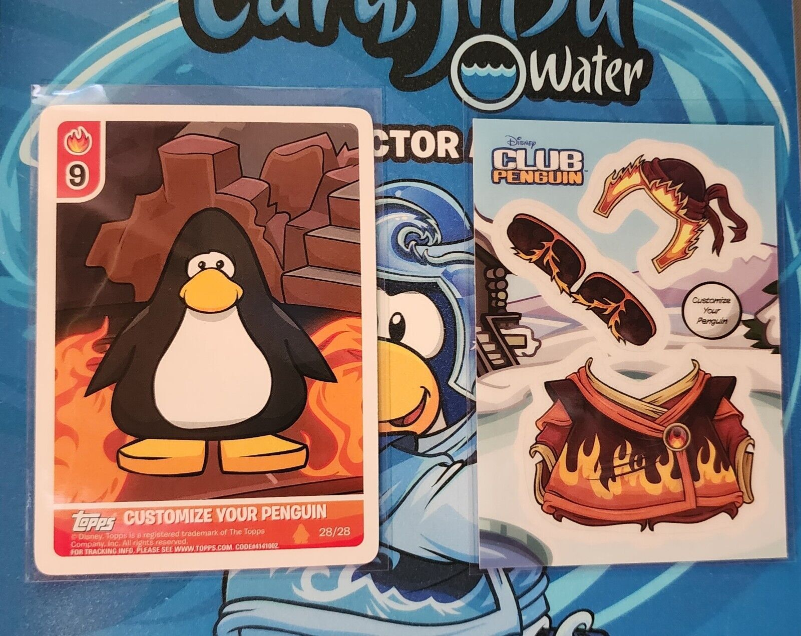 Porta Cards Vazio Club Penguin Desafio Ninja Fogo Cards 2013 Topps