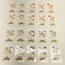 Unicorn Rainbow Temporary Tattoos for Kids Birthday Party Waterproof 20 Sheets