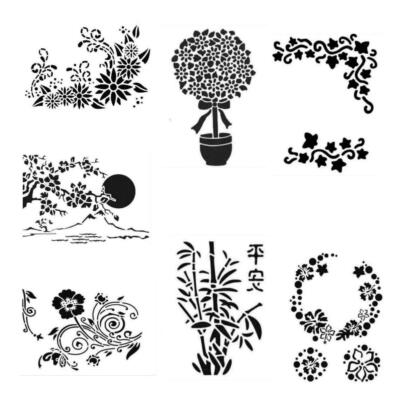 Schablone Blumen Blten Asia Bambus, Stencil fr Wand Fenster Textil ua,  Efco | eBay.de