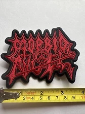 Morbid Angel  LOGO SHAPED EMBROIDERED PATCH OBITUARY DEATH