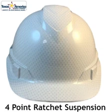 Pyramex Ridgeline Cap Style Hard Hat with 4pt Suspension - Shiny White Graphite