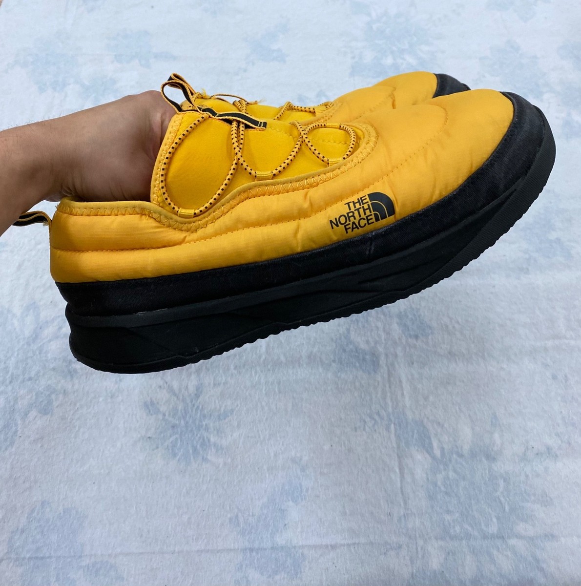 The North Face Nuptse Mule Platform Yellow ThermoBall Men's 12.5