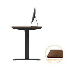 Oikiture Standing Desk Top Adjustable Electric Desk Board Computer Table Walnut — image 6