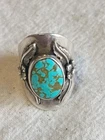 Carol Felley Turquoise Ring 925 Sterling Silver Sz 6 1989 Vtg  0117 A2