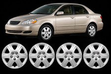 15 Replica Hubcaps For 2005-2008 Toyota Corolla Le Silver 4-pieces 61133 15 Replica Hubcaps For 2005-2008 Toyota Corolla Le Silver 4-pieces 61133