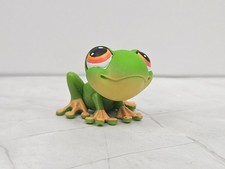 Littlest Pet Shop #264 Green Frog Orange Eyes LPS Hasbro