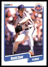 David Cone 1990 Fleer #200 New York Mets MLB READ FREE SHIPPING AutographDen