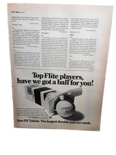 Vintage 1974 DT Titleist Golf Ball Print Ad Top-Flite Players Accuracy Distance