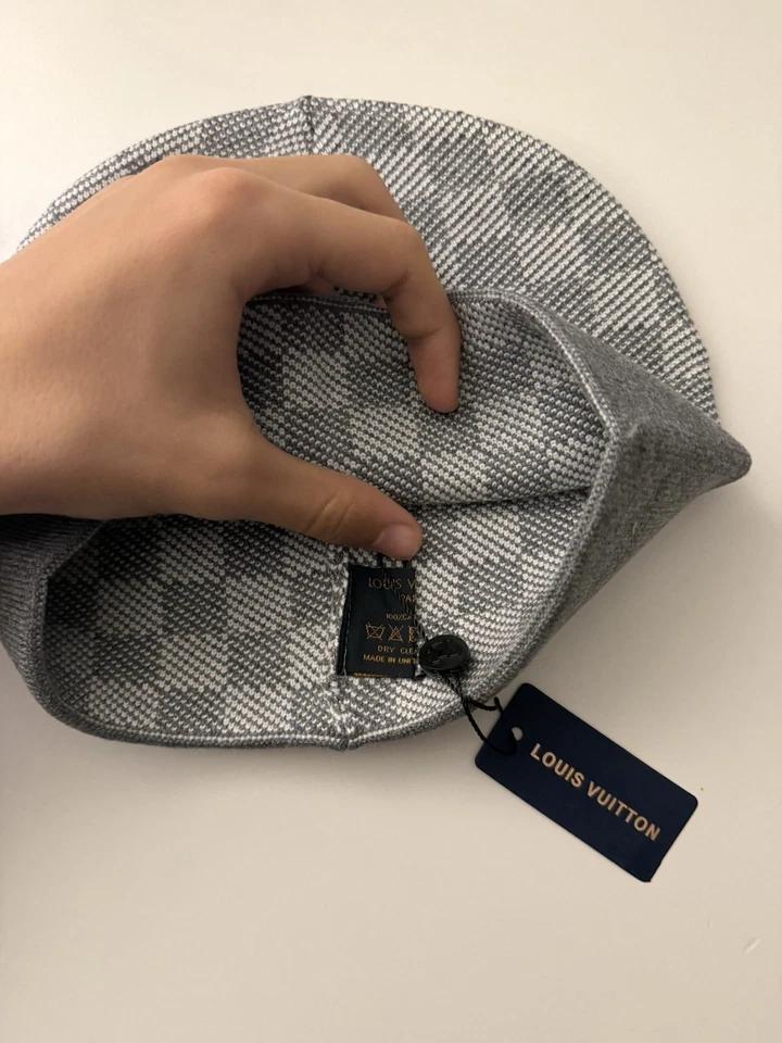 Louis Vuitton Herren Mütze Grau Kariert Einheitsgröße - Bild 3 von 4