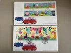 2 GB 2024 Peppa Pig FDC Minisheet Astley + Mudford Postmarks Unaddressed