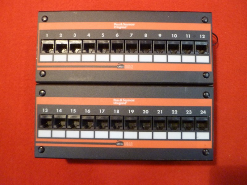 Pass & Seymour Legrand JP24-845C5E  Punch Panel w/Legs Cat 5e 24-Port Wall Mount