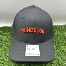 Nike Princeton Tigers Gray Stretch Hat Classic99 Dri Fit Swoosh Flex OSFM NEW