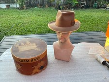 Vintage Excellent 1950 ADAM Whippet Beaver 15 Brownish Sz 7 Stetson