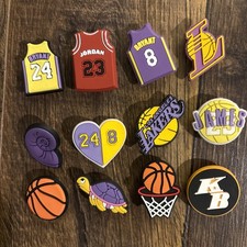 Lot Of 12 BRAND NEW Kobe LA Lakers Charms For Crocs