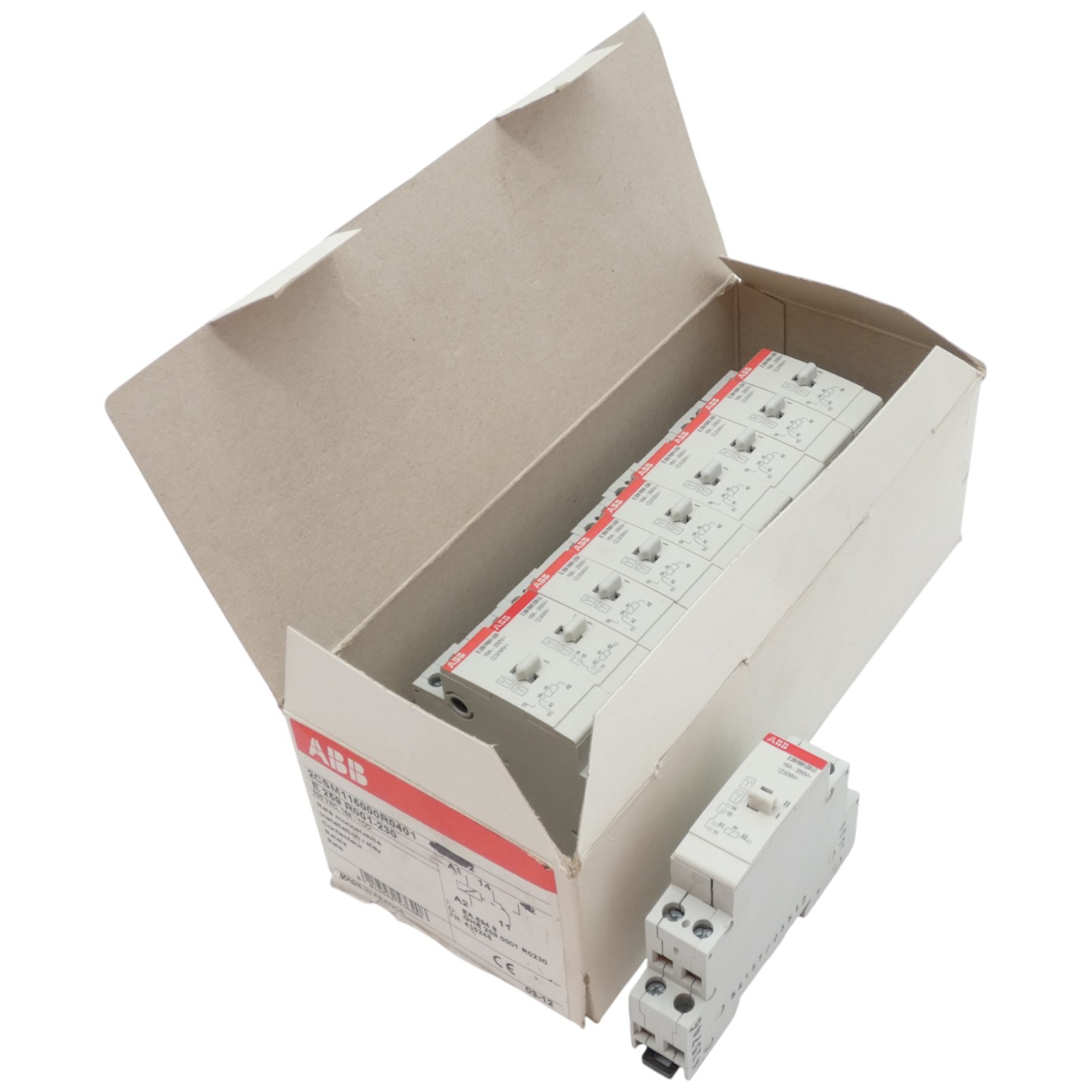 10x ABB E 259 R001-230LC 2CSM115000R0401 16A - 250V Installation Relay -Unused-