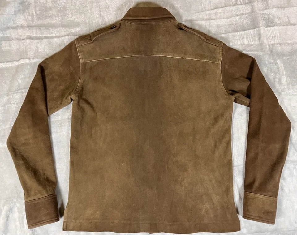 Ralph Lauren Polo Sportswoman M Suede Shirt Quiet Luxury Old Money VTG Western - Image 2 of 4