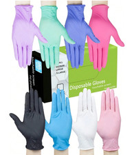 50pcs Disposable Nitrile Gloves Powder Latex Free Multipurpose Home Kitchen UK