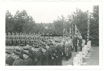 Orig. Foto Einweihung Ehrenfriedhof b. Flugplatz WESTERLAND Sylt 1940