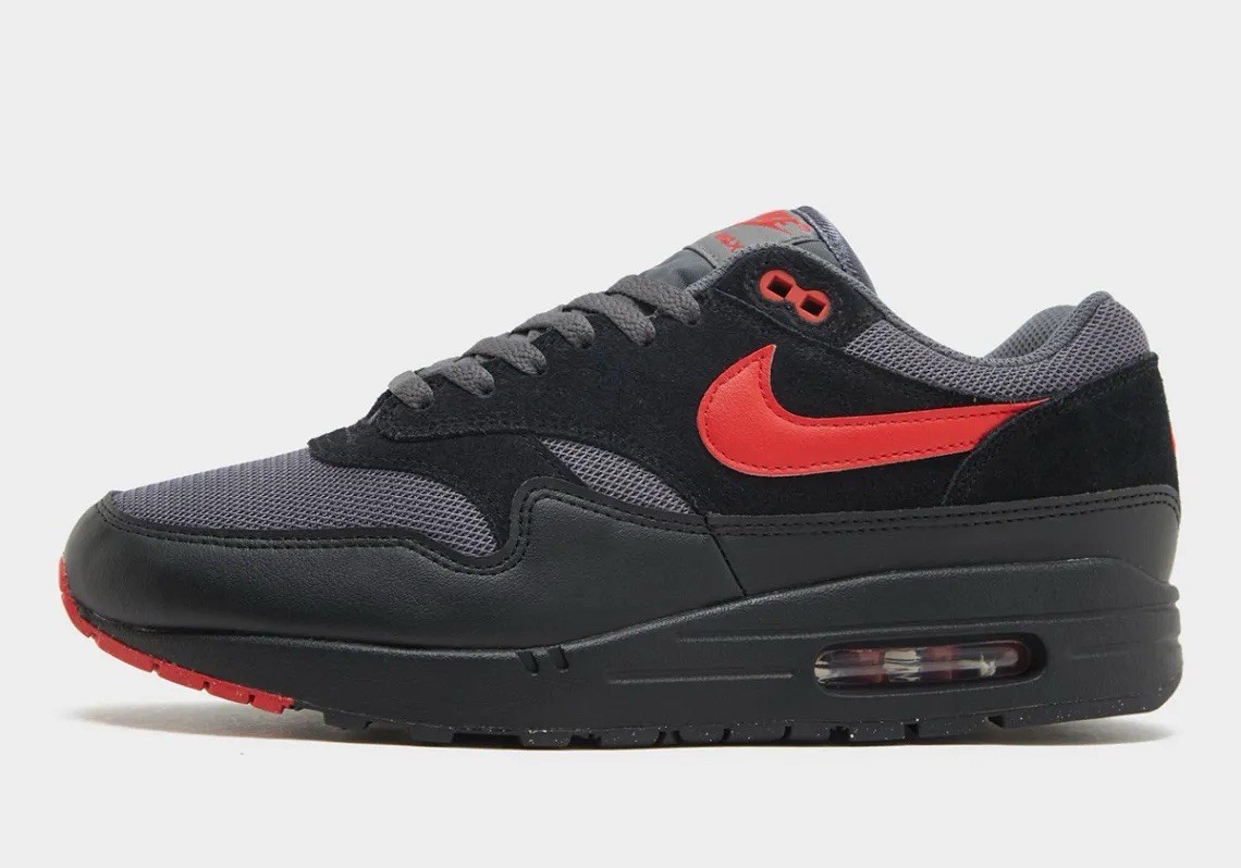 Nike Air Max 1 ESS Vamps Bred Black Grey University Red FZ5808-008