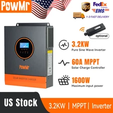 3200W 24V Solar Hybrid Inverter Off-Grid 110V 100AMPPT Charge Controller PV 108V