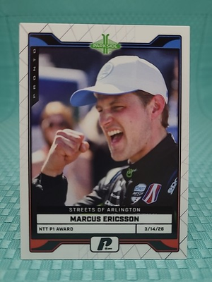 #ad 2026 Parkside Indycar Pronto Streets Of Arlington P1 Award Marcus Ericsson 15 $2.99