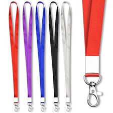 5 PCS Badge Lanyards with Clip for Keys  ID Badges, Premium Lanyard Strap fo...