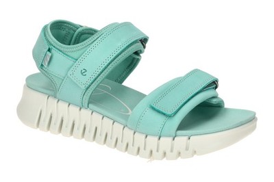 Ecco GRUUV SOL Damen Sandale - Sandaletten blau Freizeit NEU