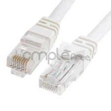 5FT CAT6 Cable Ethernet Lan Network CAT 6 RJ45 Patch Cord Internet White NEW