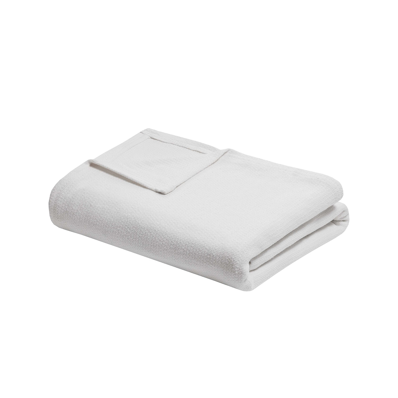 Freshspun Basketweave King Cotton Blanket Cream 108x90 Luxury Weave Throw  