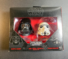 Star Wars Black Series Titanium Darth Vader and Stormtrooper Helmets 03