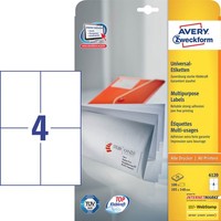 Avery Zweckform Etiketten 6120 Weiß 105,0 X 148,0 Mm, 30 Blatt