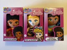 Barbie Micro Teenies Plush Set of 3 Basic Fun 1959 1st, 1st Black, Totally Hair