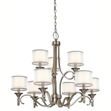 Kichler 42382 Lacey 9 Light 34"W 2-Tier Chandelier - Grey