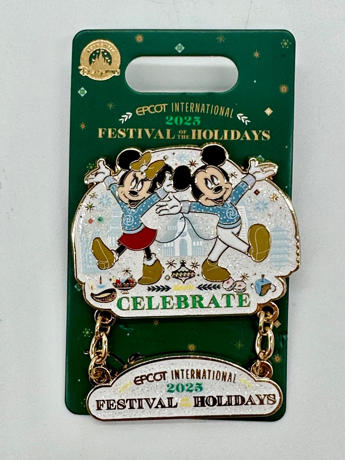 Disney Epcot Festival Of The Holidays Mickey Minnie Mouse LR Pin 2025 Celebrate