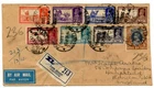 INDIA 1937.12.15 First Day cover fr: 2a/1r  [8 values] pmk CALCUTTA registered